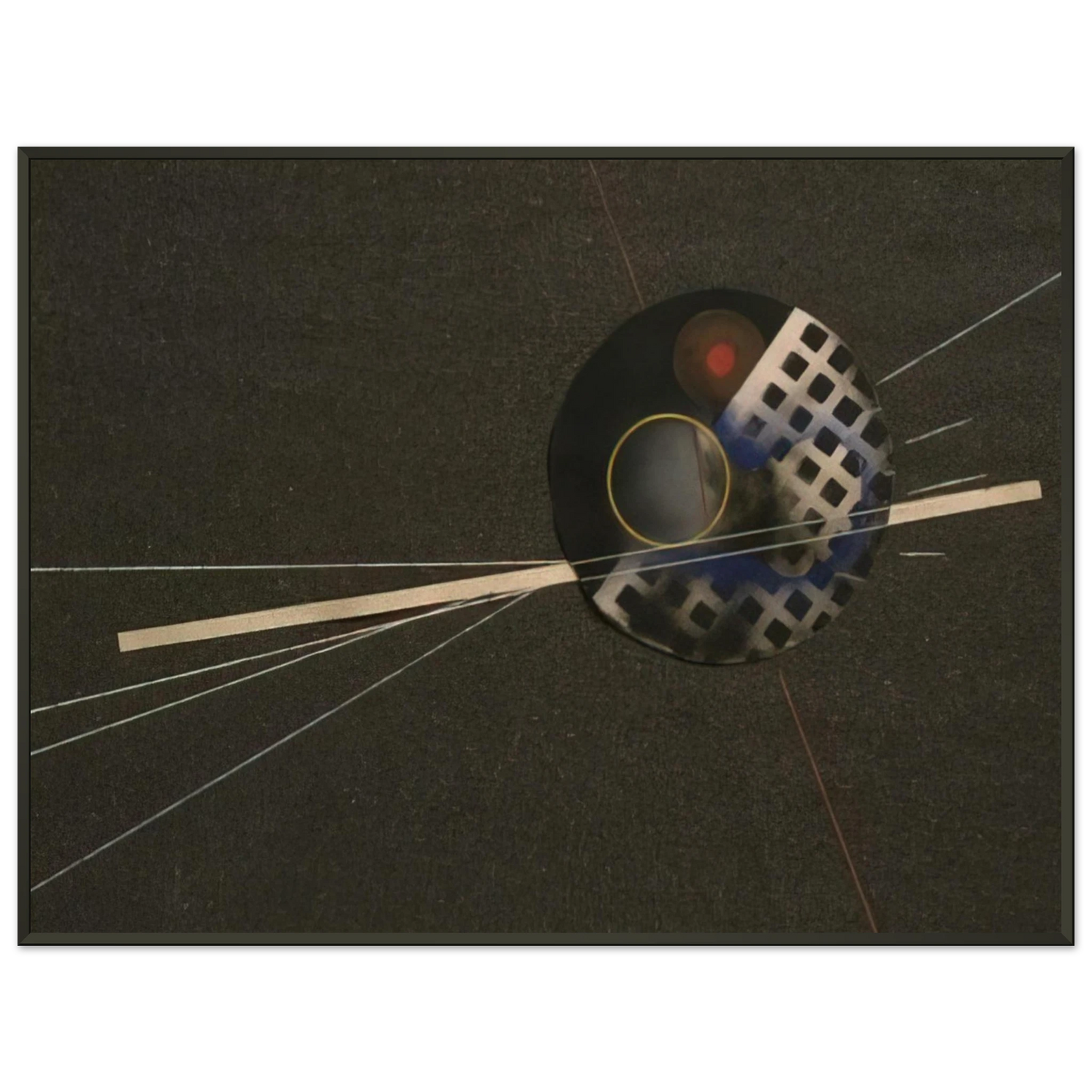 Laszlo MoholyNagy  Emery Paper collage Framed Art Print  - Aluminum Frame - 40x50 cm / 16x20 inches