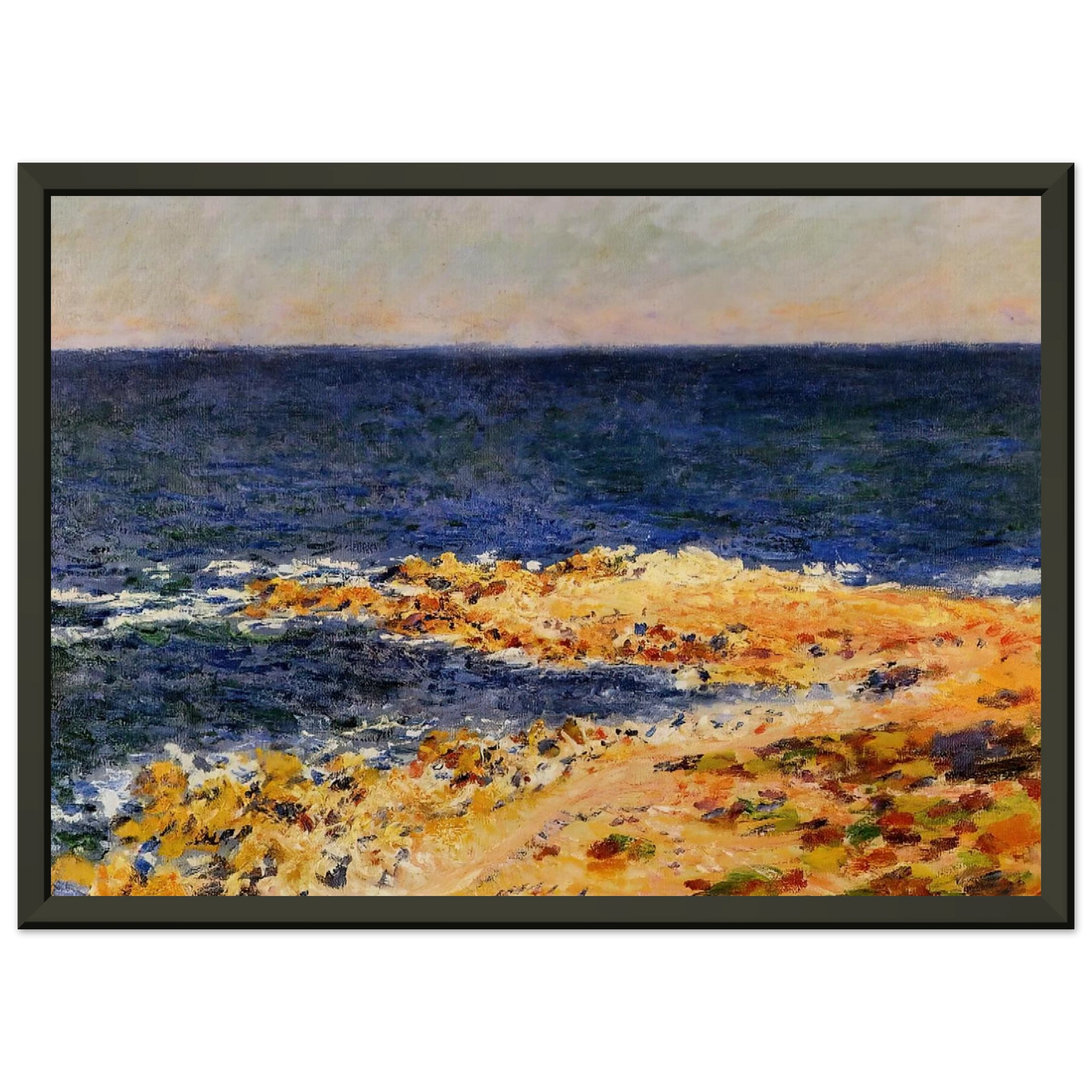 claude monet  The Big Blue at Antibes Framed Art Print  - Aluminum Frame - 40x50 cm / 16x20 inches