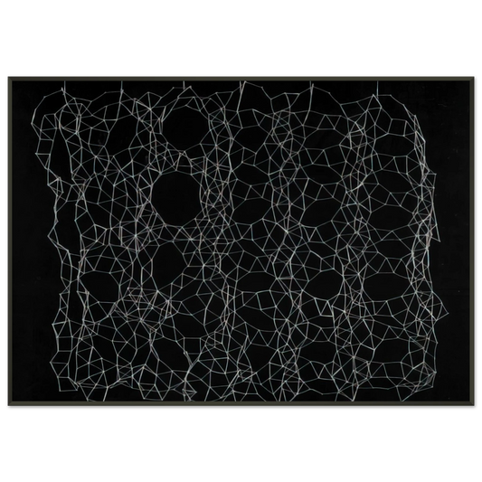 Gego  Reticularea  1975 Framed Art Print  - Aluminum Frame - 21x29.7 cm / 8x12"
