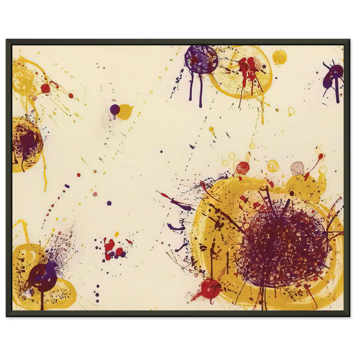 Sam Francis  Yellow Speck Framed Art Print  - Aluminum Frame - 70x100 cm / 28x40 inches