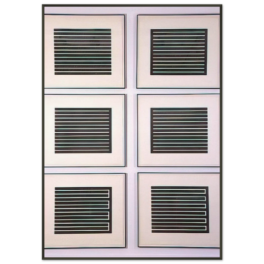 Donald Judd  Six Aquatints  1980 Framed Art Print  - Aluminum Frame - 21x29.7 cm / 8x12"