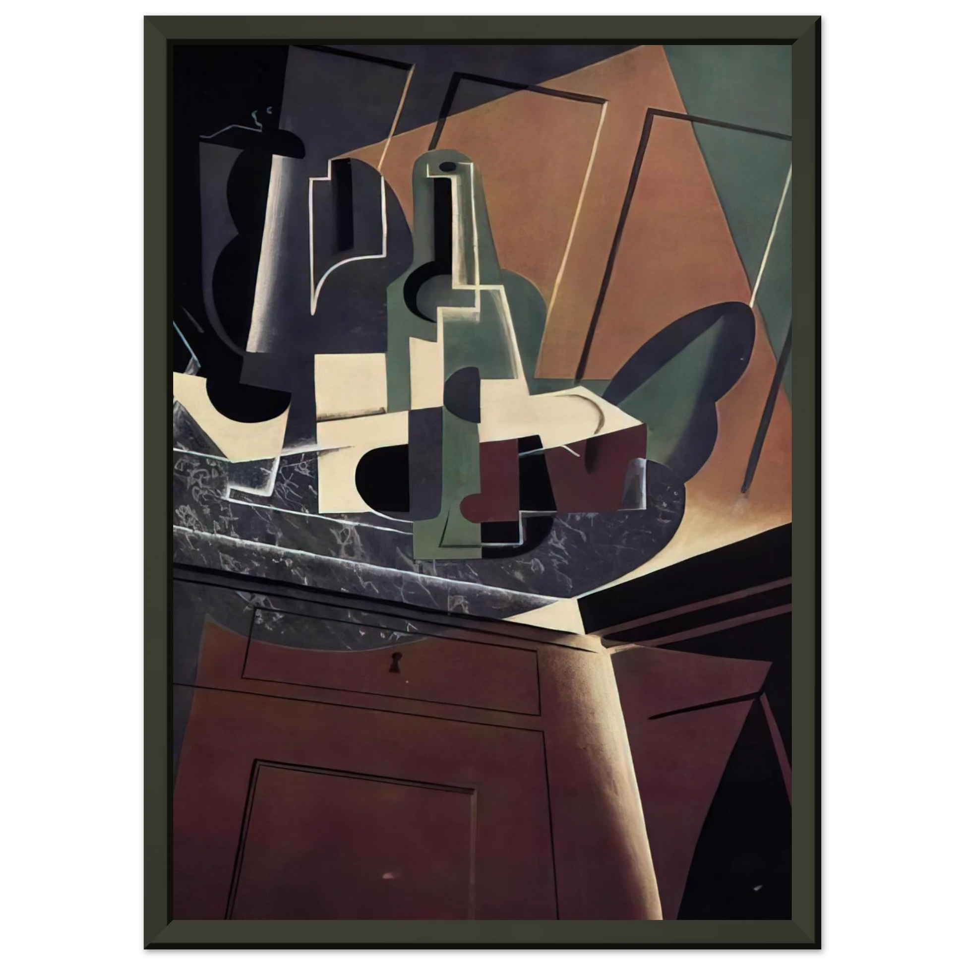 Juan Gris  THE SIDEBOARD 1917 Framed Art Print  - Aluminum Frame - 40x50 cm / 16x20 inches