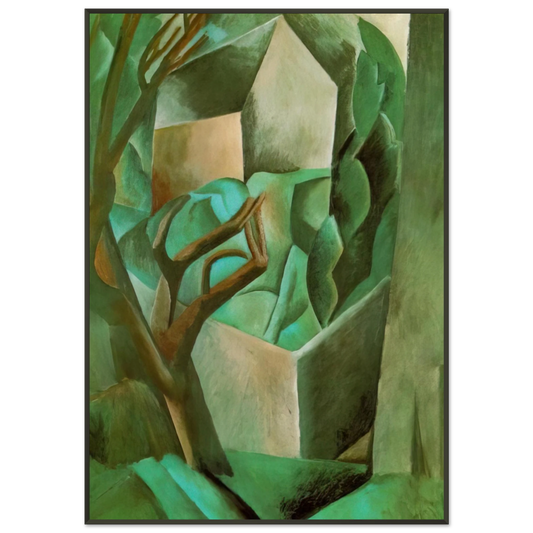 Pablo Picasso  House in the garden Framed Art Print  - Aluminum Frame - 21x29.7 cm / 8x12"