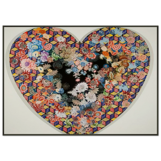 Miriam Schapiro  Heartland  1985 Framed Art Print  - Aluminum Frame - 21x29.7 cm / 8x12"