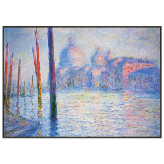 claude monet  The Grand Canal 02 Framed Art Print  - Aluminum Frame - 21x29.7 cm / 8x12"