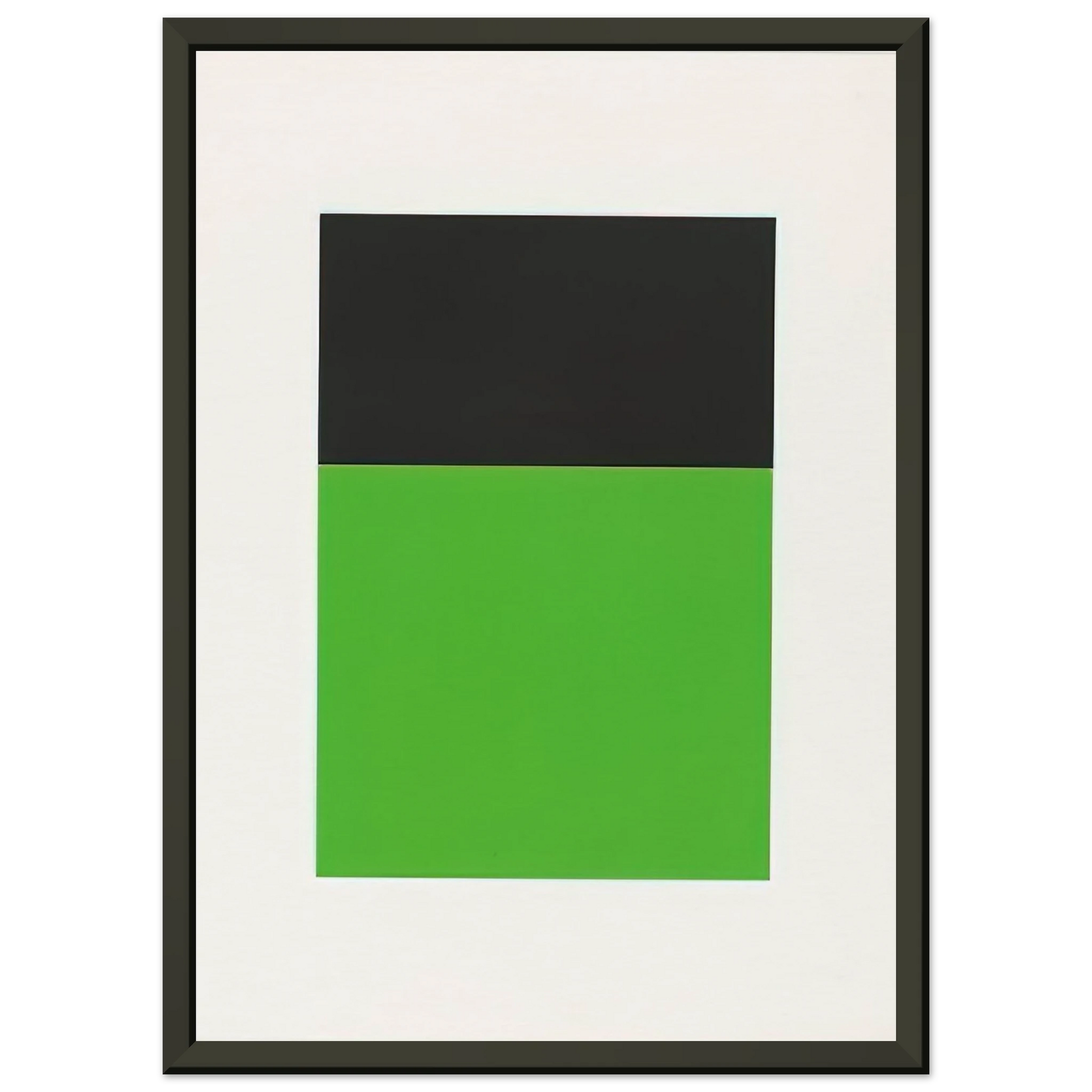 Ellsworth Kelly  BlackGreen from the Series of Ten Lithographs Framed Art Print  - Aluminum Frame - 70x100 cm / 28x40 inches