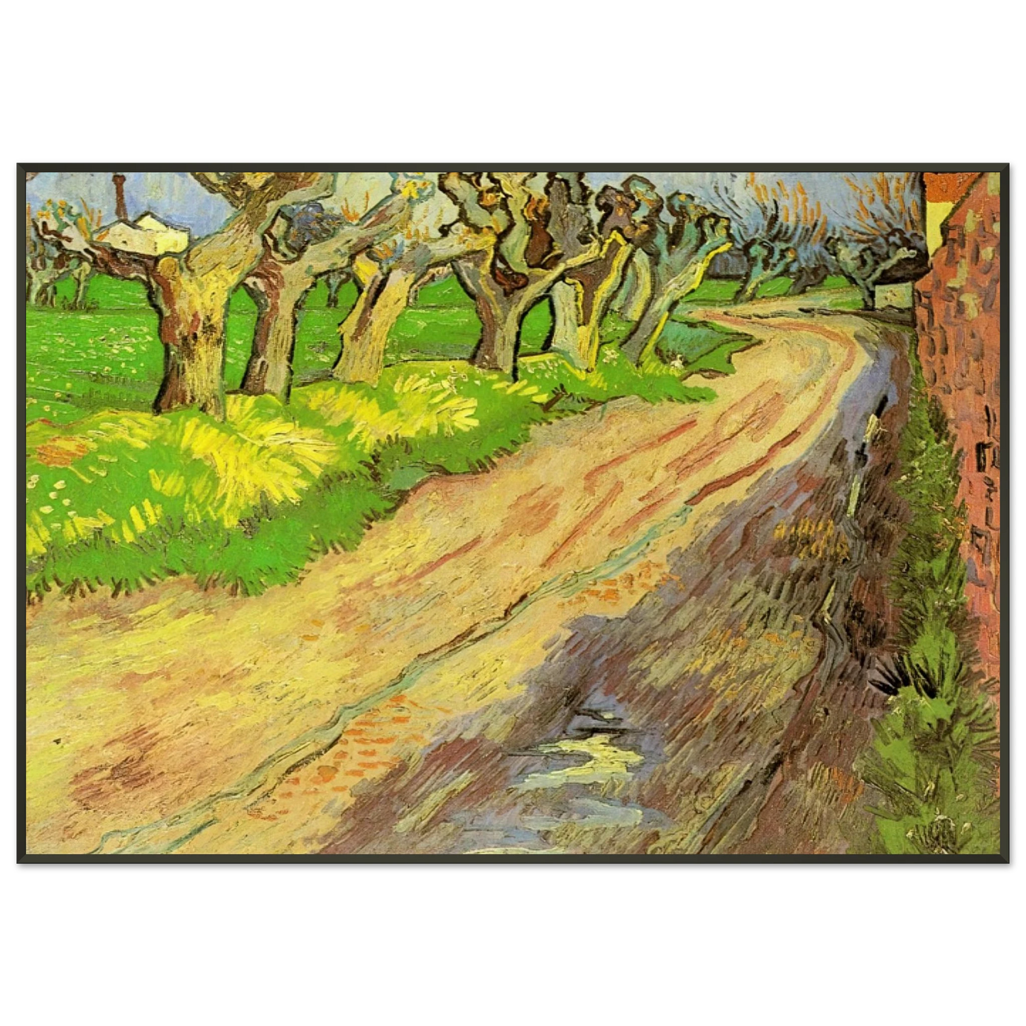 Vincent van Gogh  Pollard Willows Framed Art Print  - Aluminum Frame - 21x29.7 cm / 8x12"