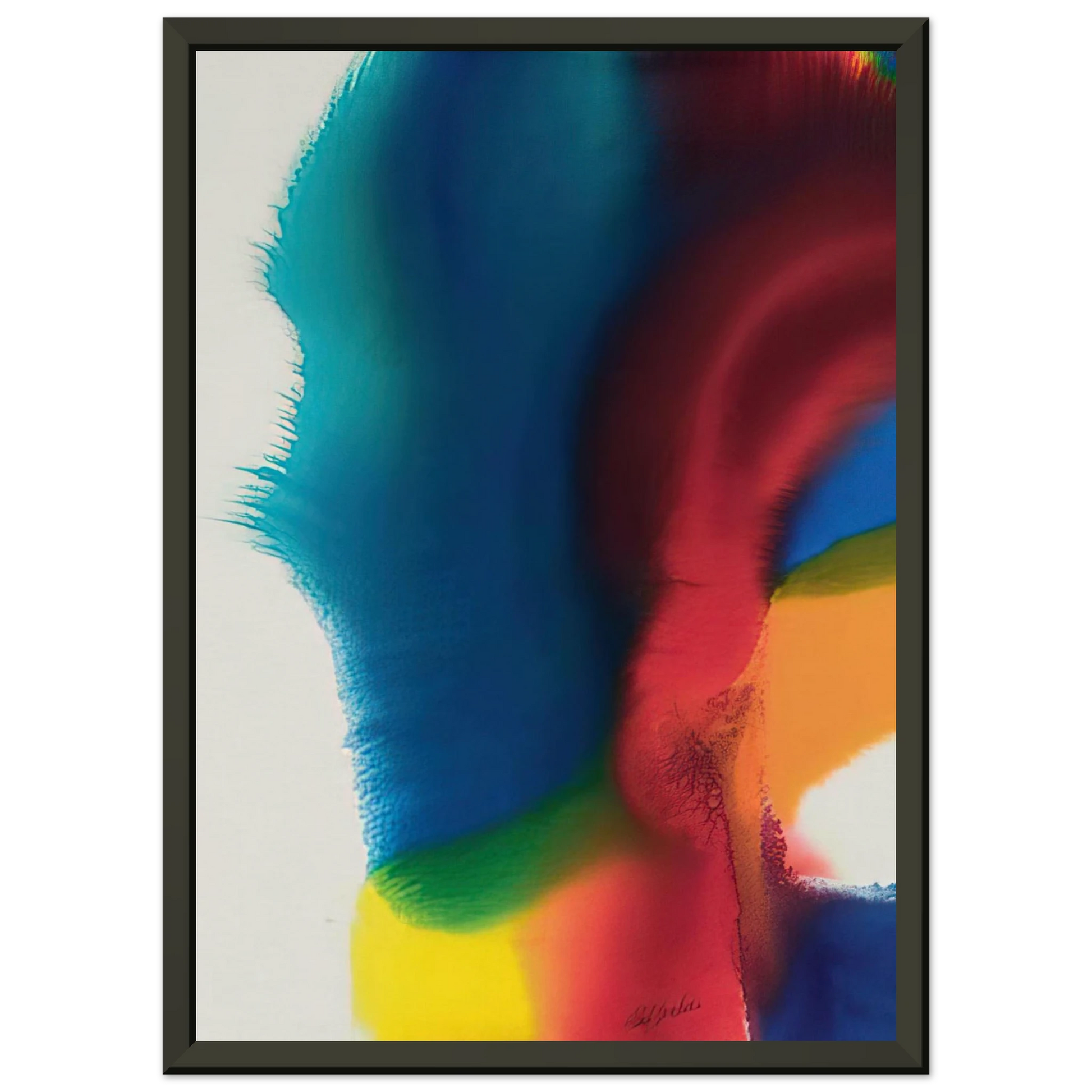 Paul Jenkins  Rainbow Bleed Framed Art Print  - Aluminum Frame - 60x80 cm / 24x32 inches