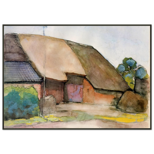 Piet Mondrian  Farm Sun Framed Art Print  - Aluminum Frame - 21x29.7 cm / 8x12"