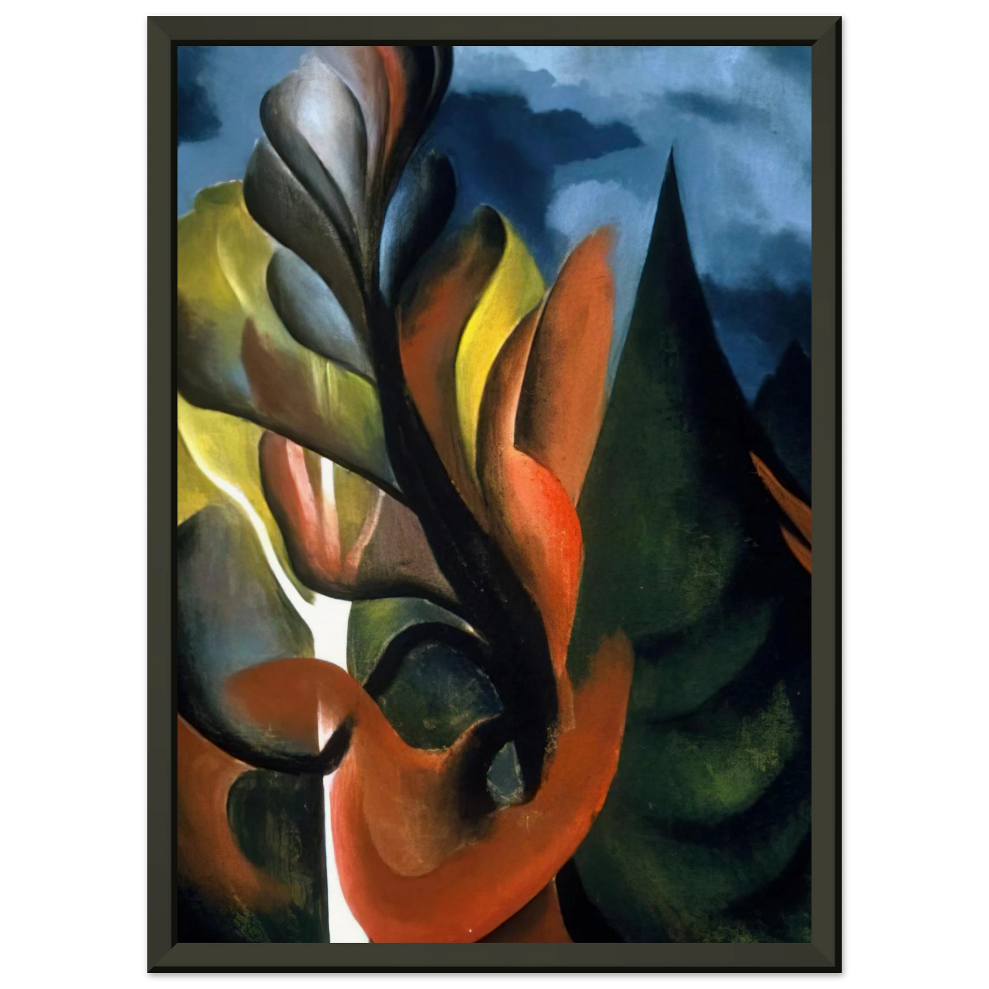 Georgia OKeeffe  Maple and Cedar Lake George Framed Art Print  - Aluminum Frame - 60x80 cm / 24x32 inches