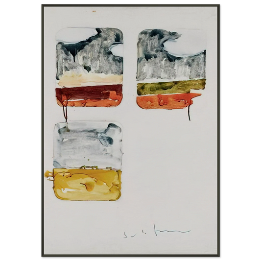 Mario Schifano  Untitled  1979 Framed Art Print  - Aluminum Frame - 21x29.7 cm / 8x12"