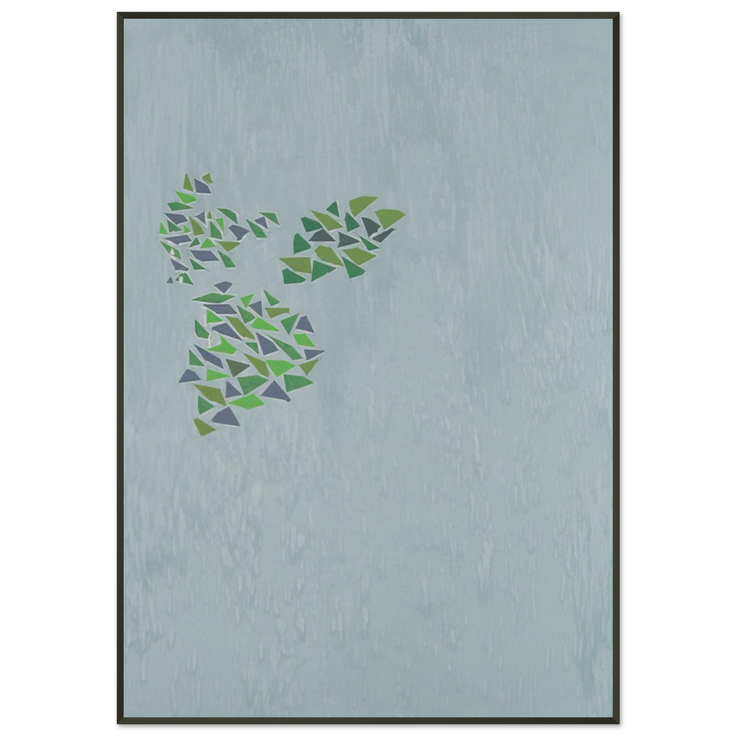 Robert Goodnough  Colors on Blue  PostPainterly Abstraction Framed Art Print  - Aluminum Frame - 21x29.7 cm / 8x12"