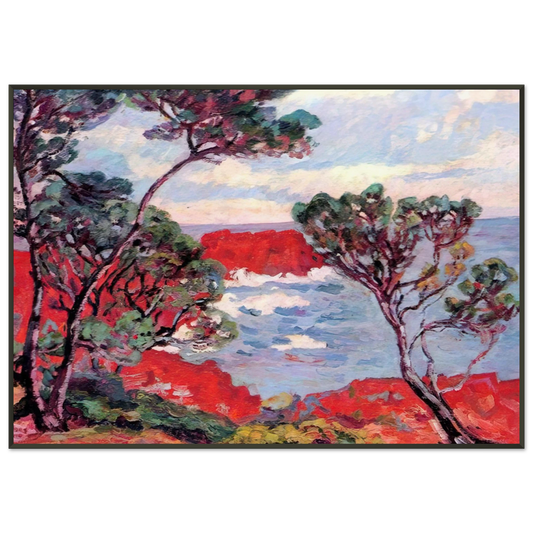 Armand Guillaumin  Les rochers rouges  1894 Framed Art Print  - Aluminum Frame - 21x29.7 cm / 8x12"