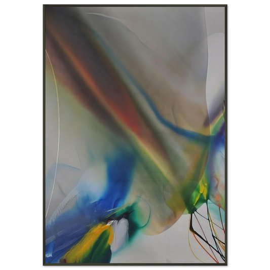 Paul Jenkins  Phenomena Merlins Mantle  1970 Framed Art Print  - Aluminum Frame - 21x29.7 cm / 8x12"