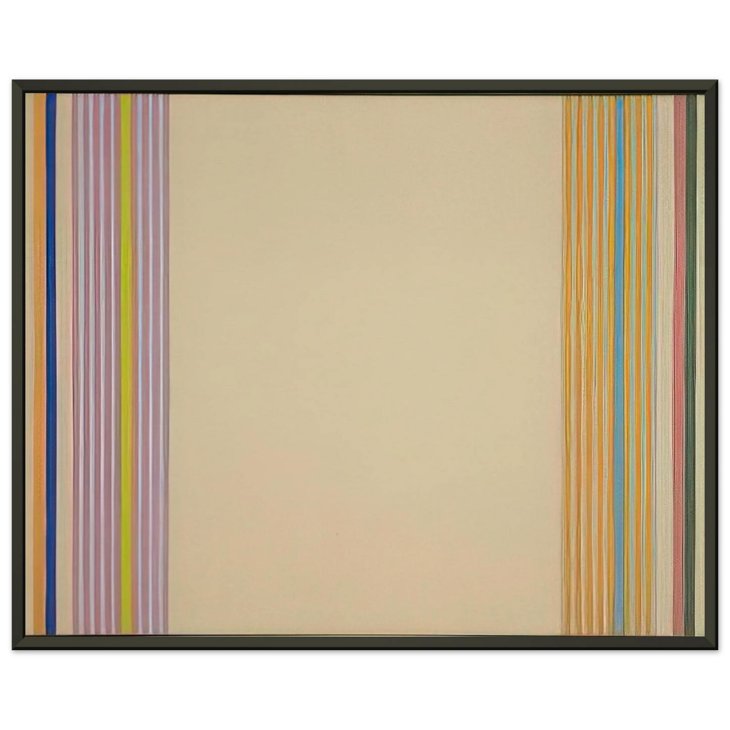 Gene Davis  End Stripes  1960 Framed Art Print  - Aluminum Frame - 70x100 cm / 28x40 inches
