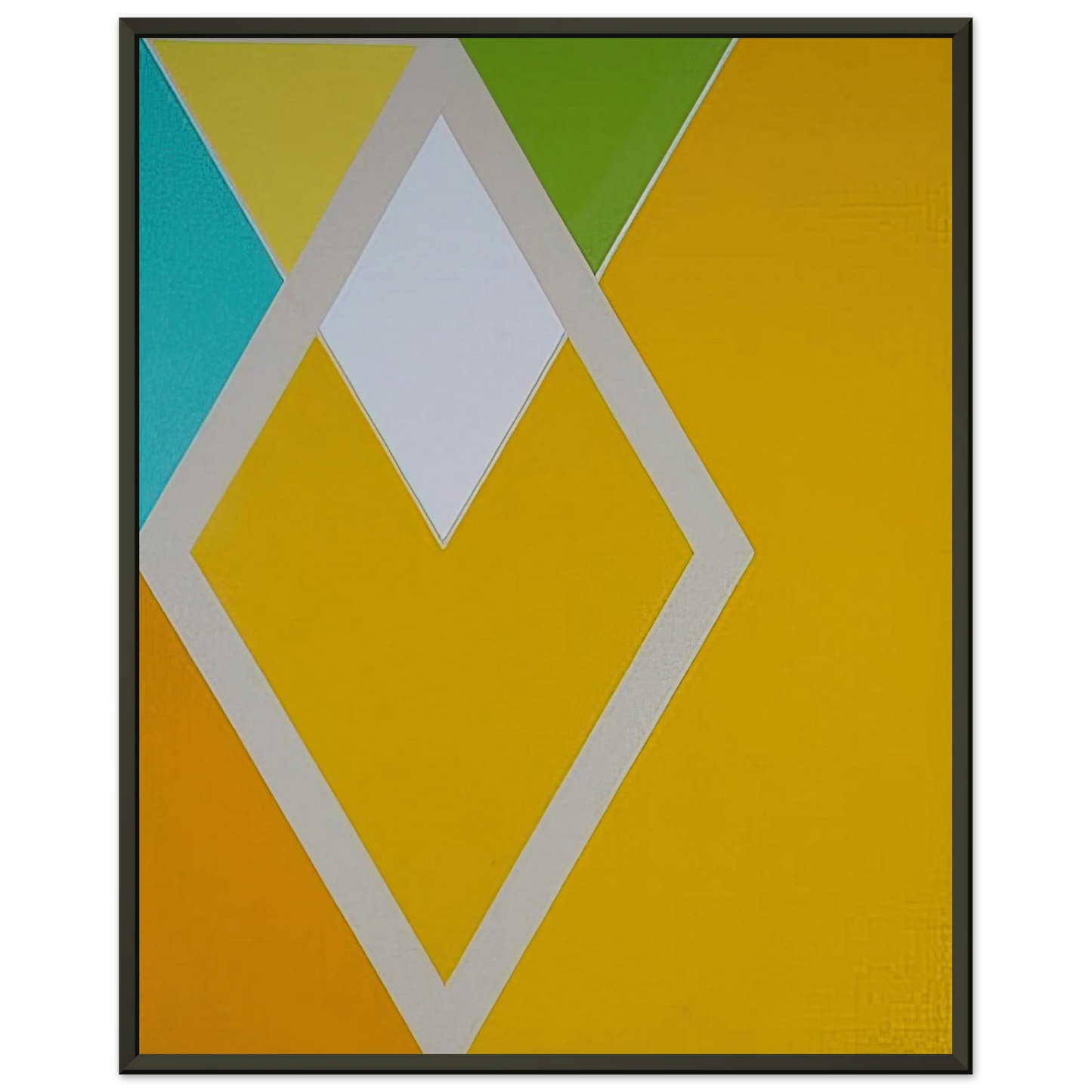 Larry Zox  Temple Swift from the Diamond Drill series  Hard Edge Painting Framed Art Print  - Aluminum Frame - 70x100 cm / 28x40 inches