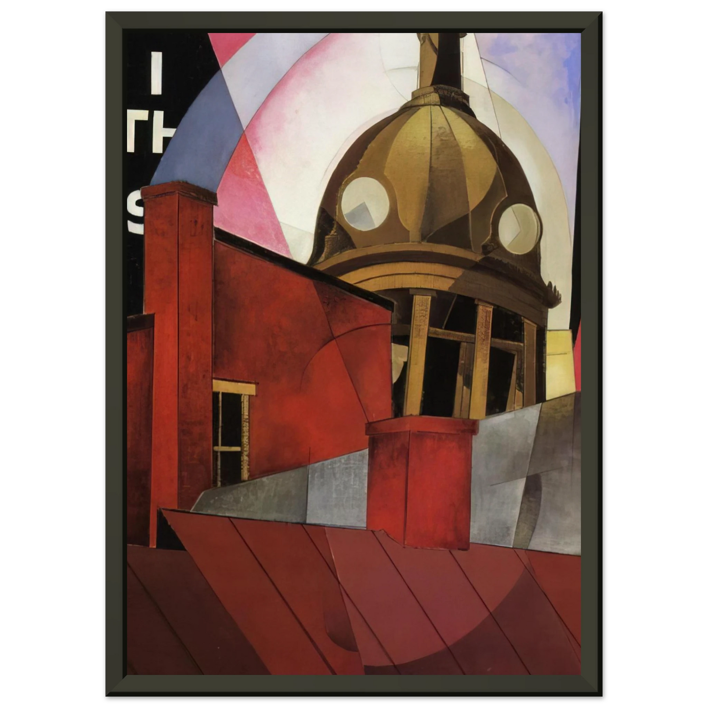 Charles Demuth  Welcome to Our City  1921 Framed Art Print  - Aluminum Frame - 40x50 cm / 16x20 inches