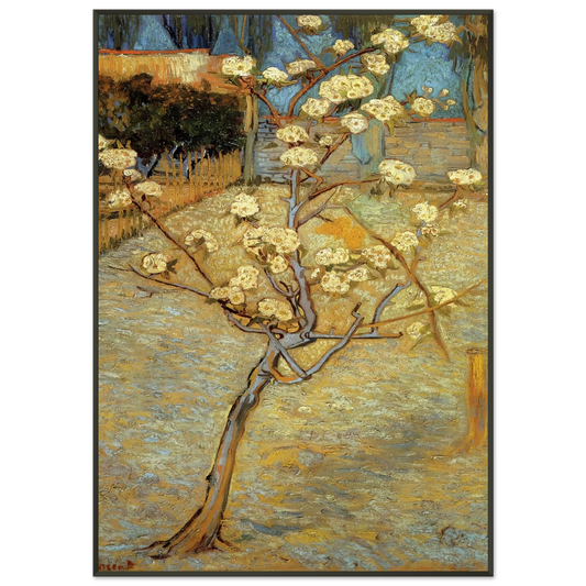 Vincent van Gogh  Pear Tree in Blossom Framed Art Print  - Aluminum Frame - 21x29.7 cm / 8x12"