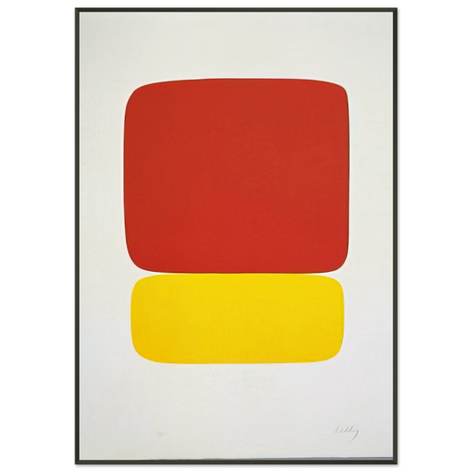 Ellsworth Kelly  Red over Yellow from Suite of TwentySeven Color Lithographs Framed Art Print  - Aluminum Frame - 21x29.7 cm / 8x12"