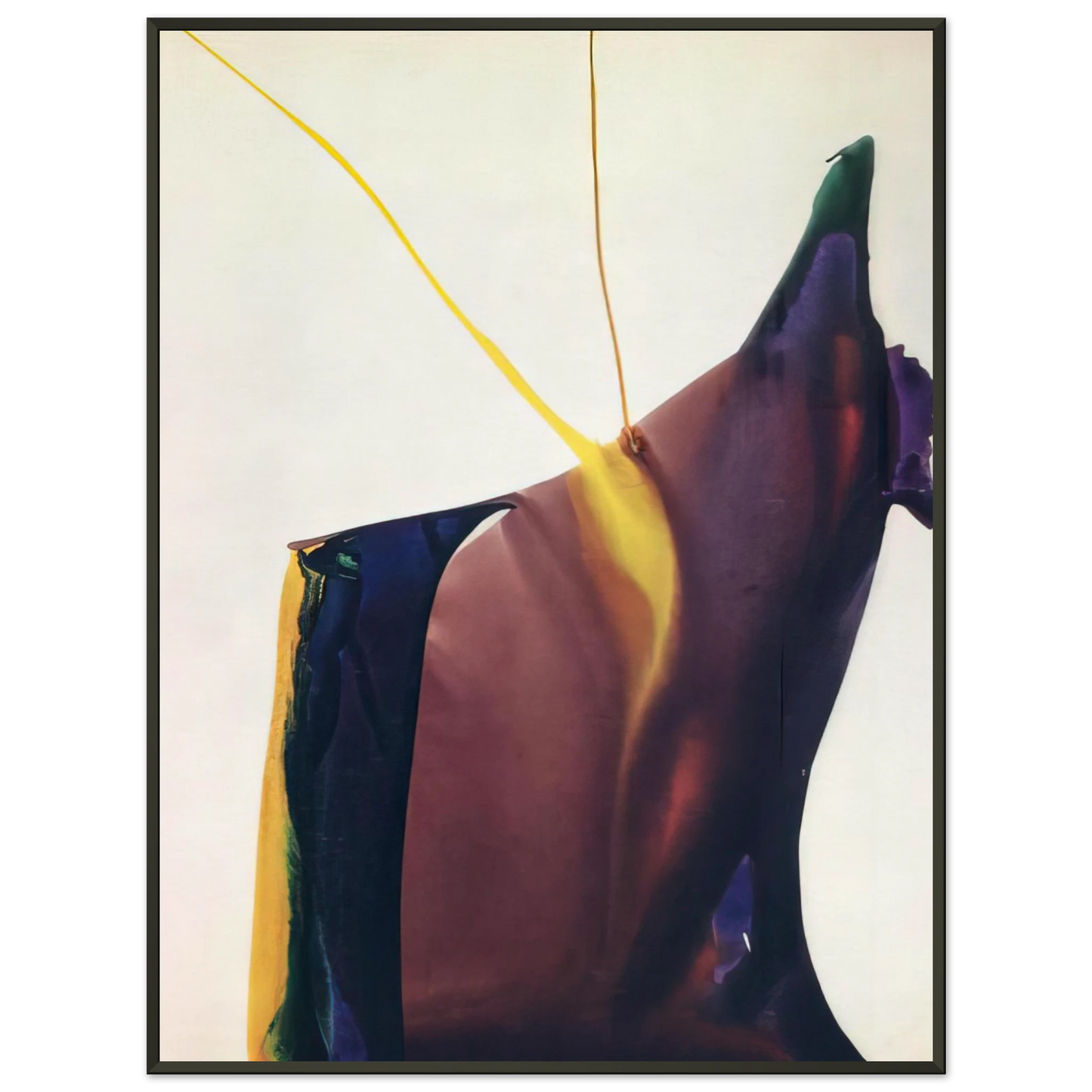 Paul Jenkins  Phenomena Yellow Strike Framed Art Print  - Aluminum Frame - 40x50 cm / 16x20 inches