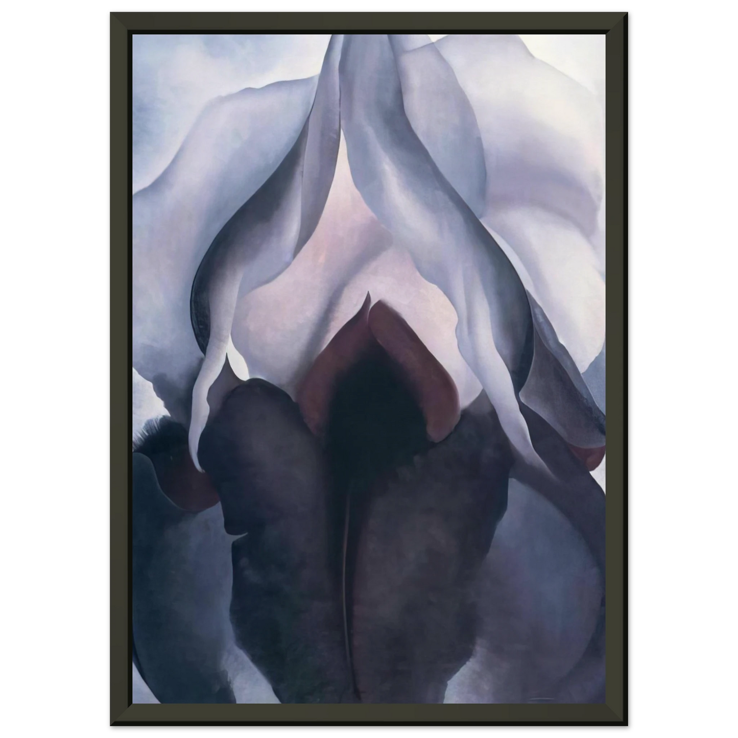 Georgia OKeeffe  Black Iris III Framed Art Print  - Aluminum Frame - 60x80 cm / 24x32 inches
