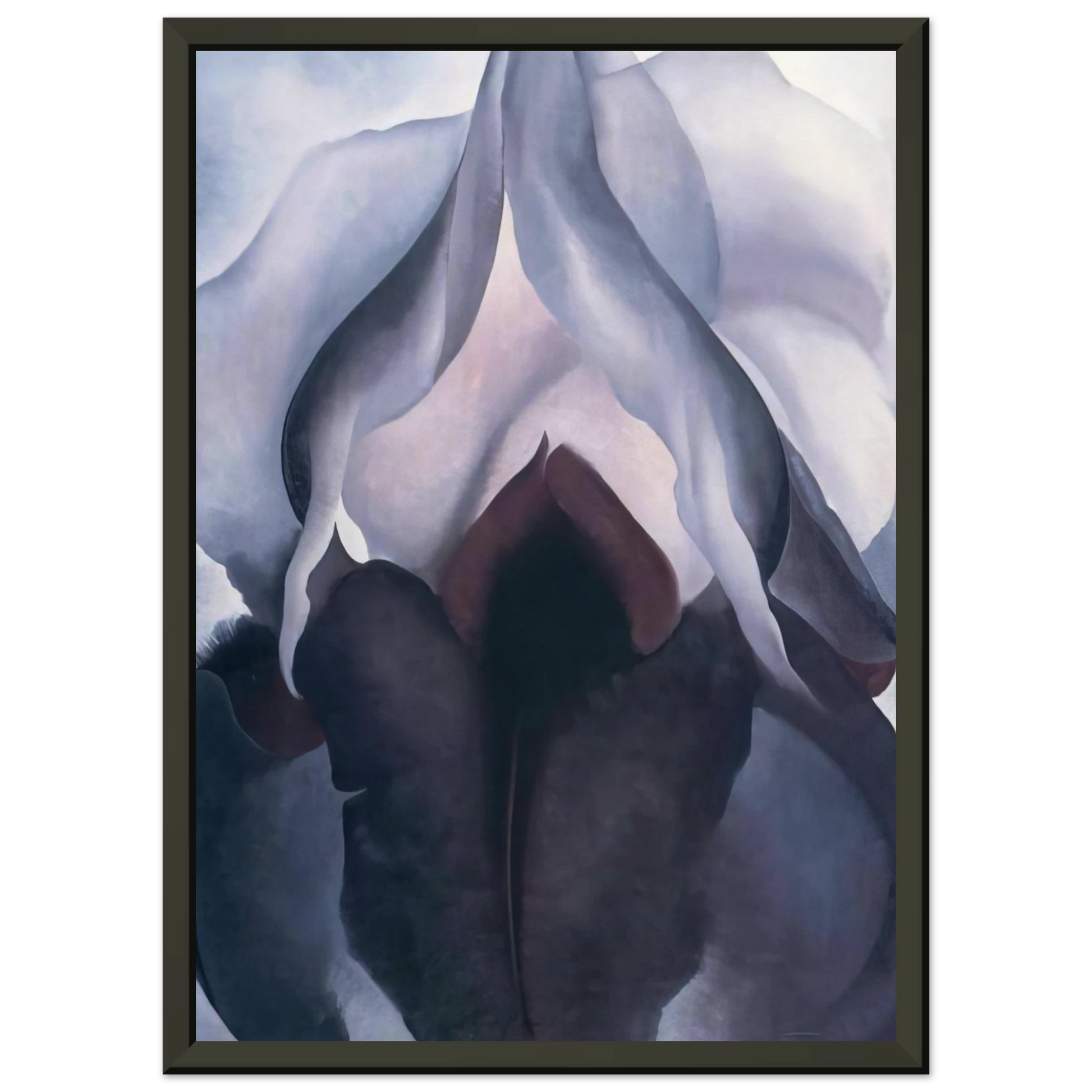 Georgia OKeeffe  Black Iris III Framed Art Print  - Aluminum Frame - 60x80 cm / 24x32 inches