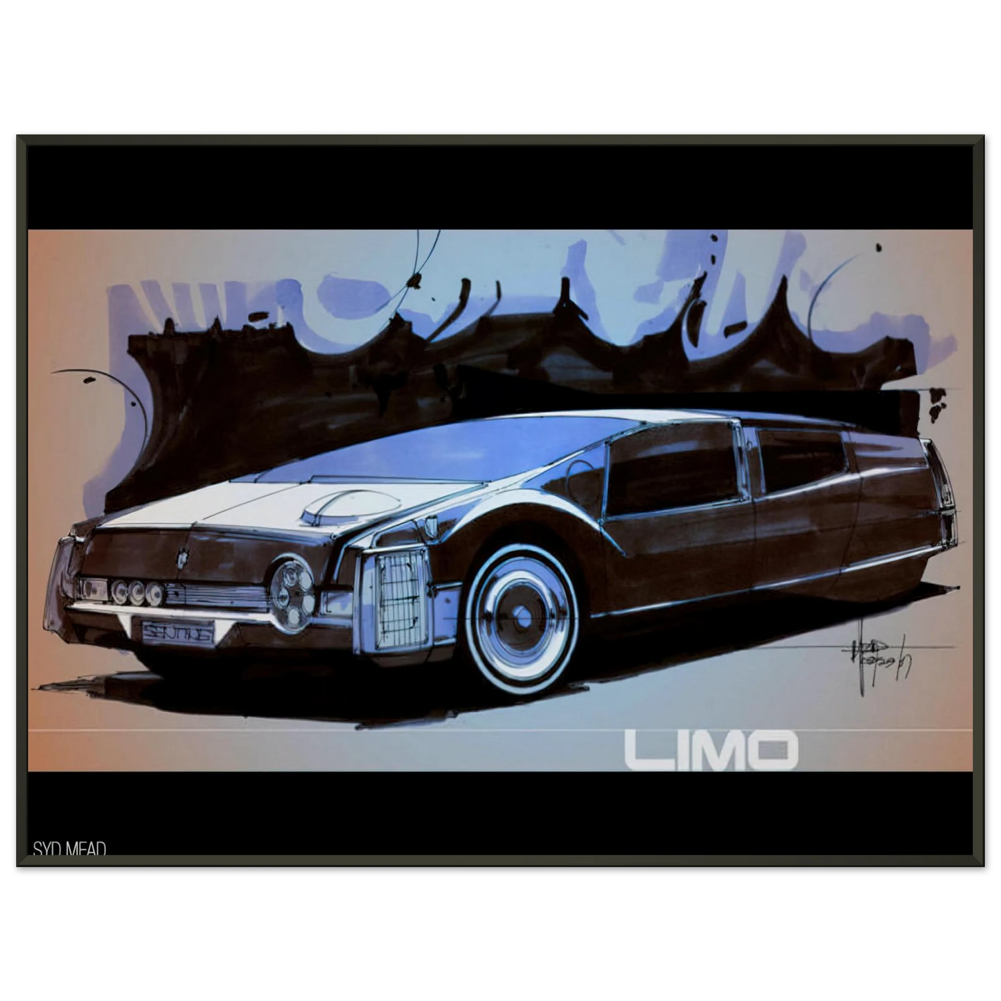 Syd Mead  Syd Mead Framed Art Print  - Aluminum Frame - 60x80 cm / 24x32 inches