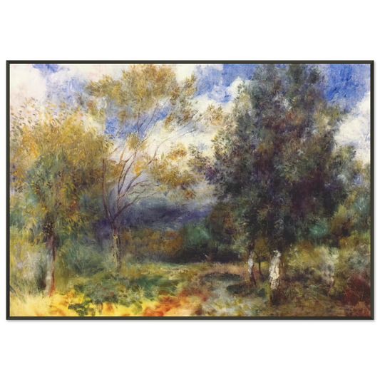 PierreAuguste Renoir  Landscape in the Sun Framed Art Print  - Aluminum Frame - 21x29.7 cm / 8x12"