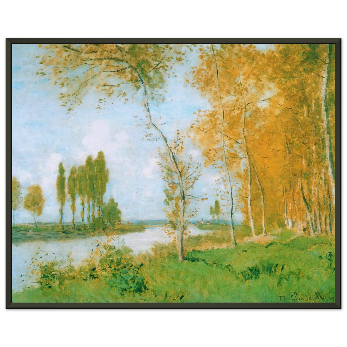 claude monet  The Spring in Argentuil Framed Art Print  - Aluminum Frame - 70x100 cm / 28x40 inches