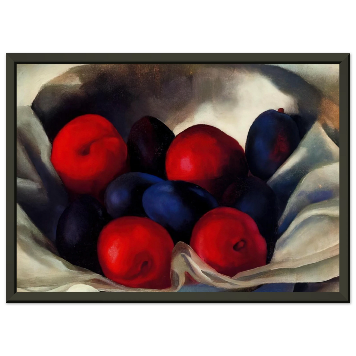 Georgia OKeeffe  Plums Framed Art Print  - Aluminum Frame - 40x50 cm / 16x20 inches