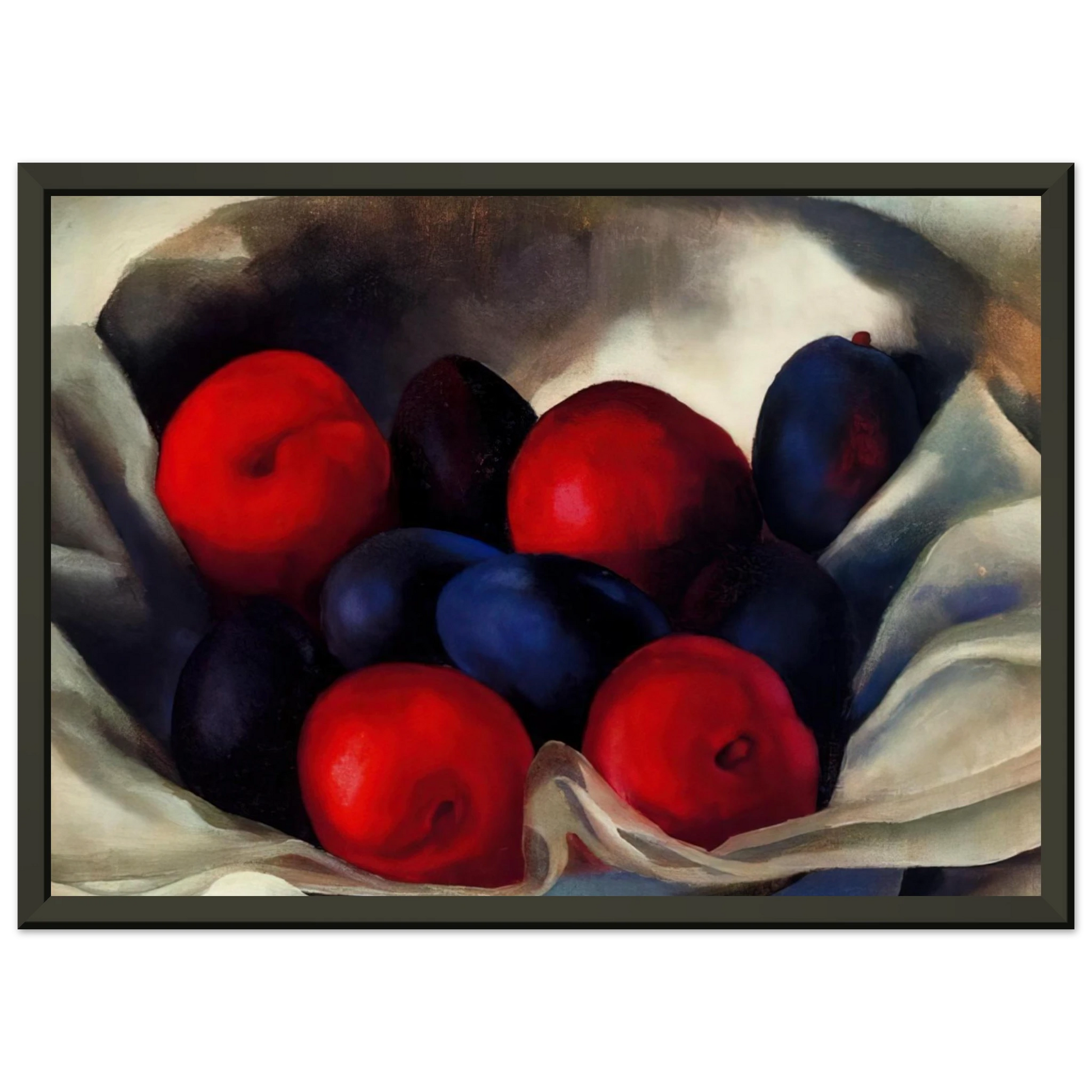 Georgia OKeeffe  Plums Framed Art Print  - Aluminum Frame - 40x50 cm / 16x20 inches