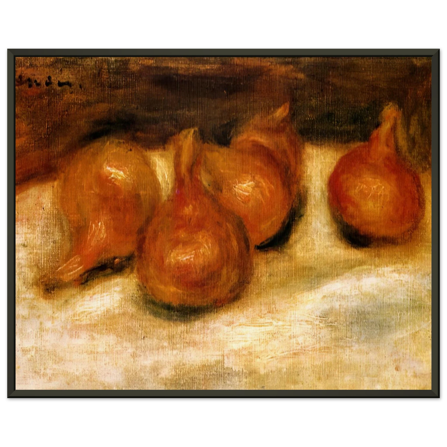 PierreAuguste Renoir  Still Life with Onions Framed Art Print  - Aluminum Frame - 60x80 cm / 24x32 inches