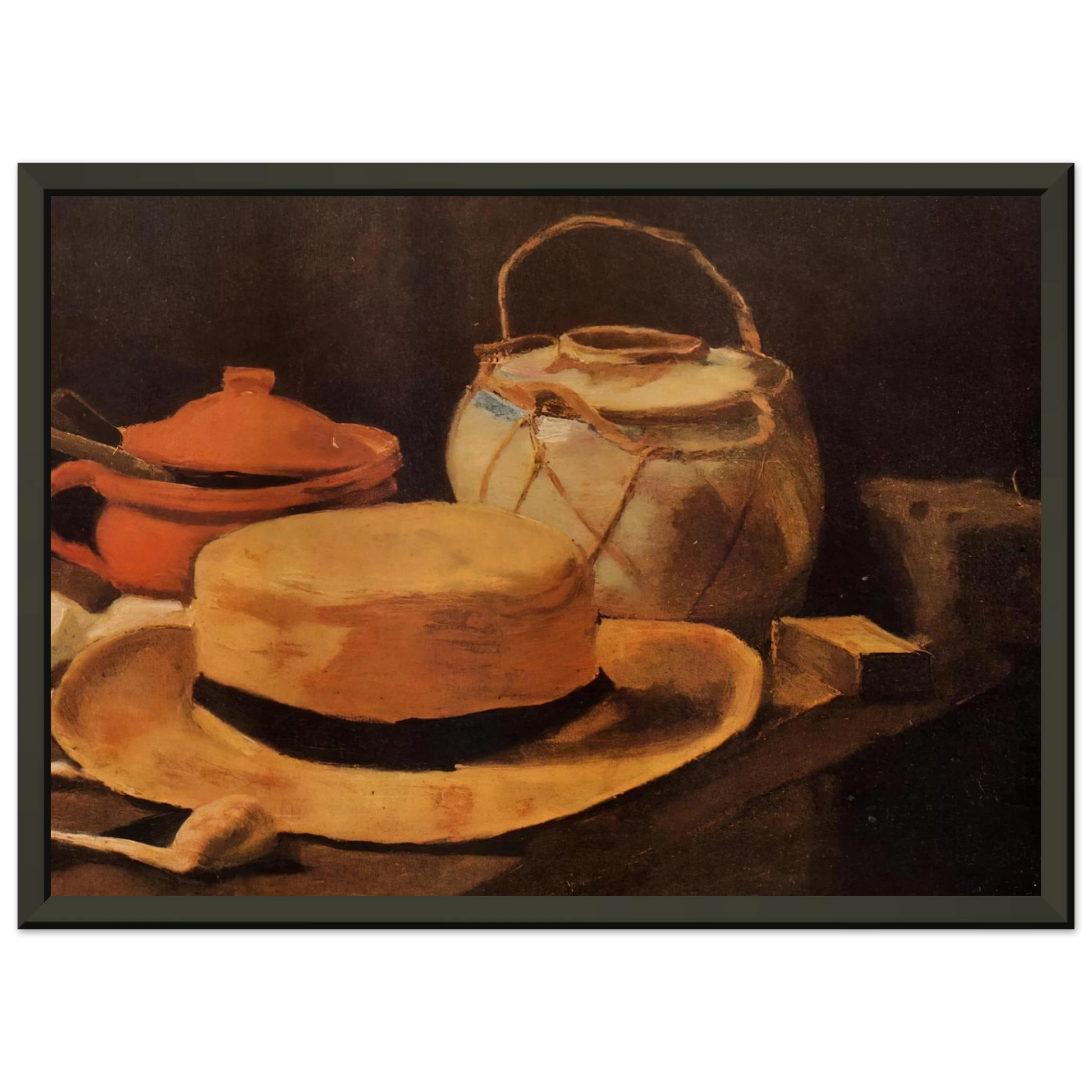 Vincent van Gogh  Still Life with Yellow Hat Framed Art Print  - Aluminum Frame - 70x100 cm / 28x40 inches
