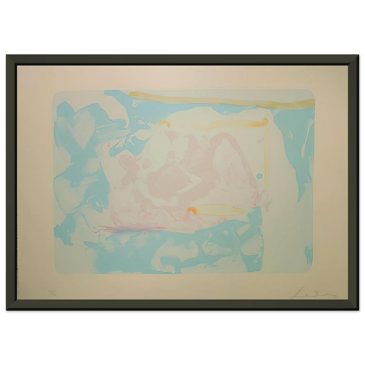 Helen Frankenthaler  Reflections III  1995 Framed Art Print  - Aluminum Frame - 60x80 cm / 24x32 inches