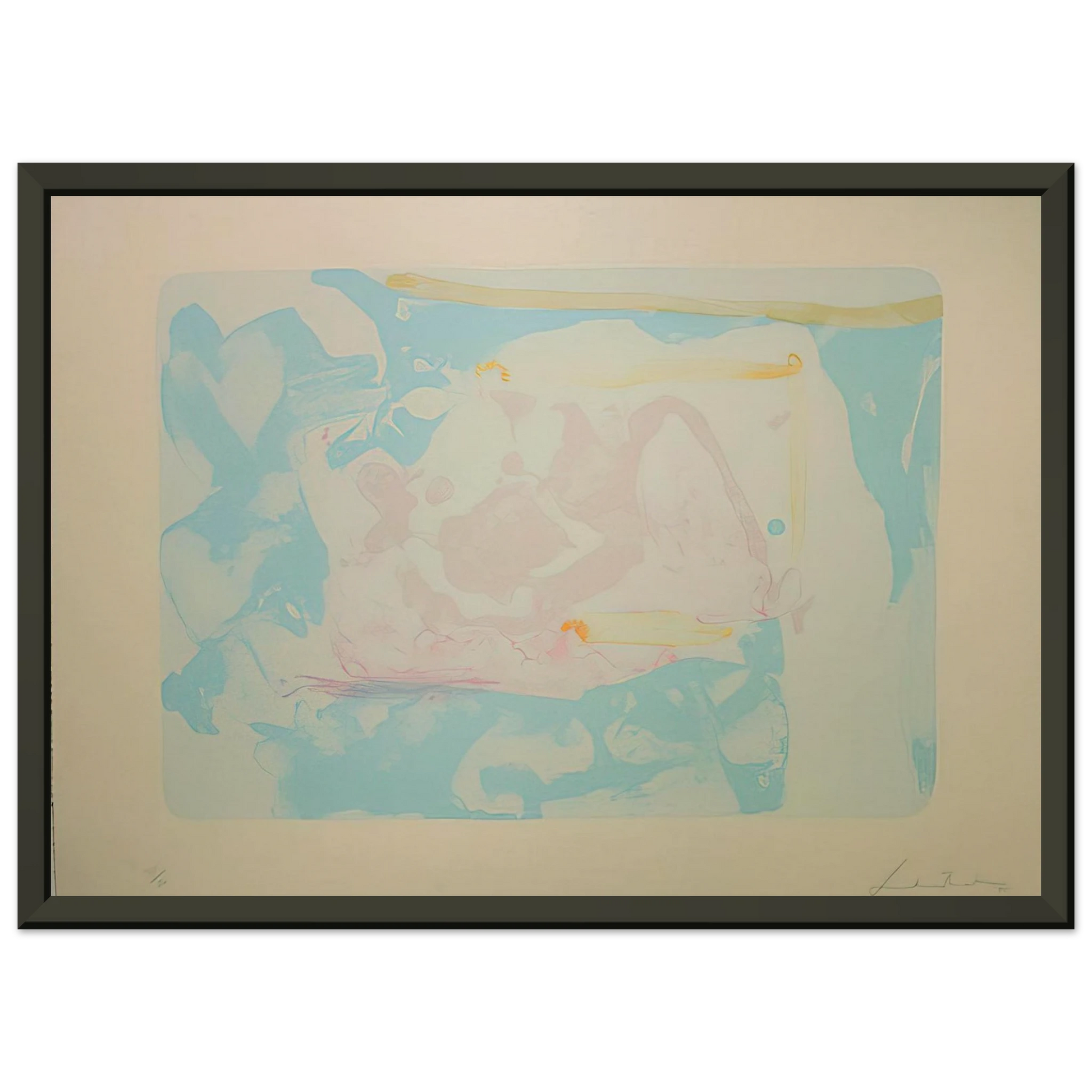 Helen Frankenthaler  Reflections III  1995 Framed Art Print  - Aluminum Frame - 60x80 cm / 24x32 inches