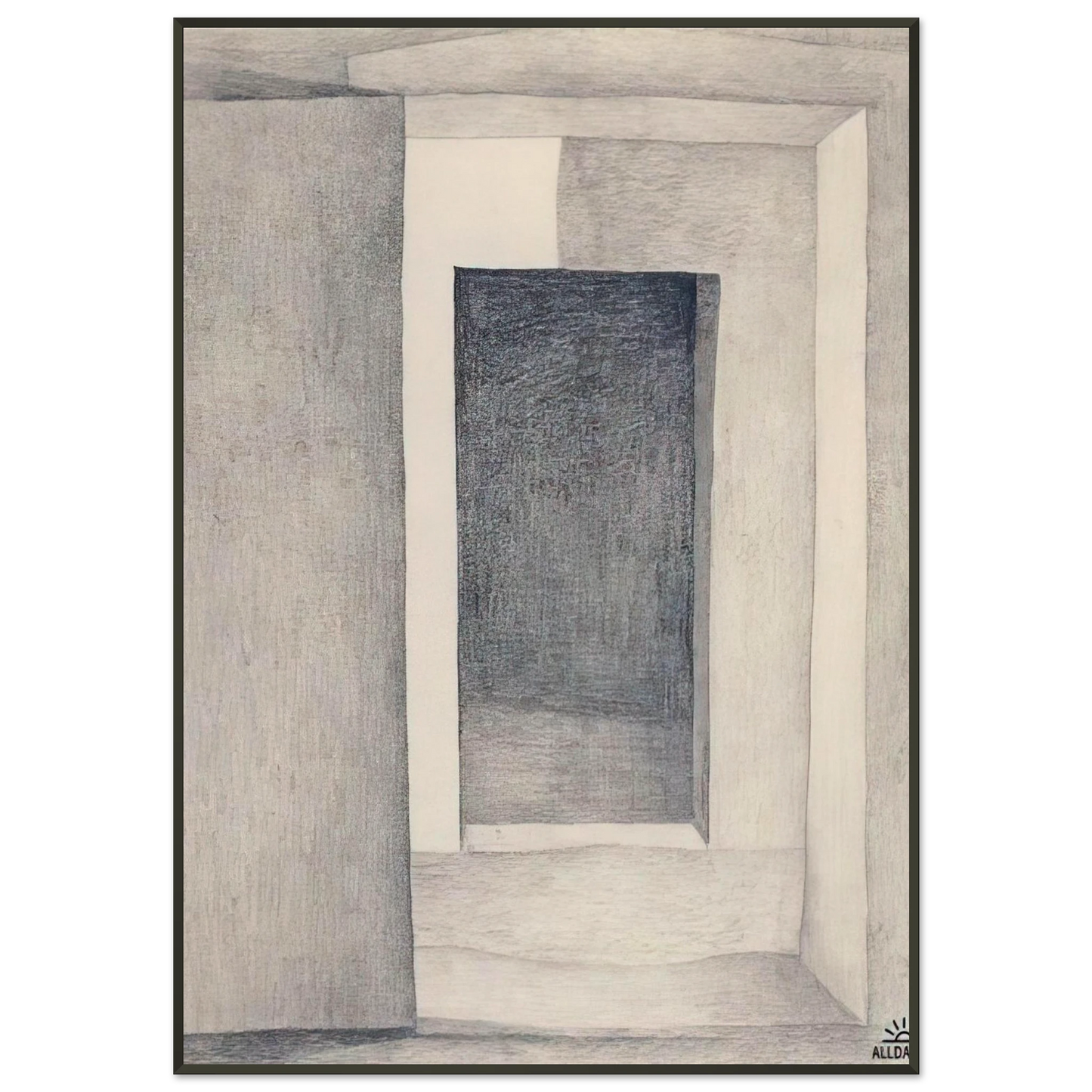 Georgia OKeeffe  Patio Door Framed Art Print  - Aluminum Frame - 21x29.7 cm / 8x12"