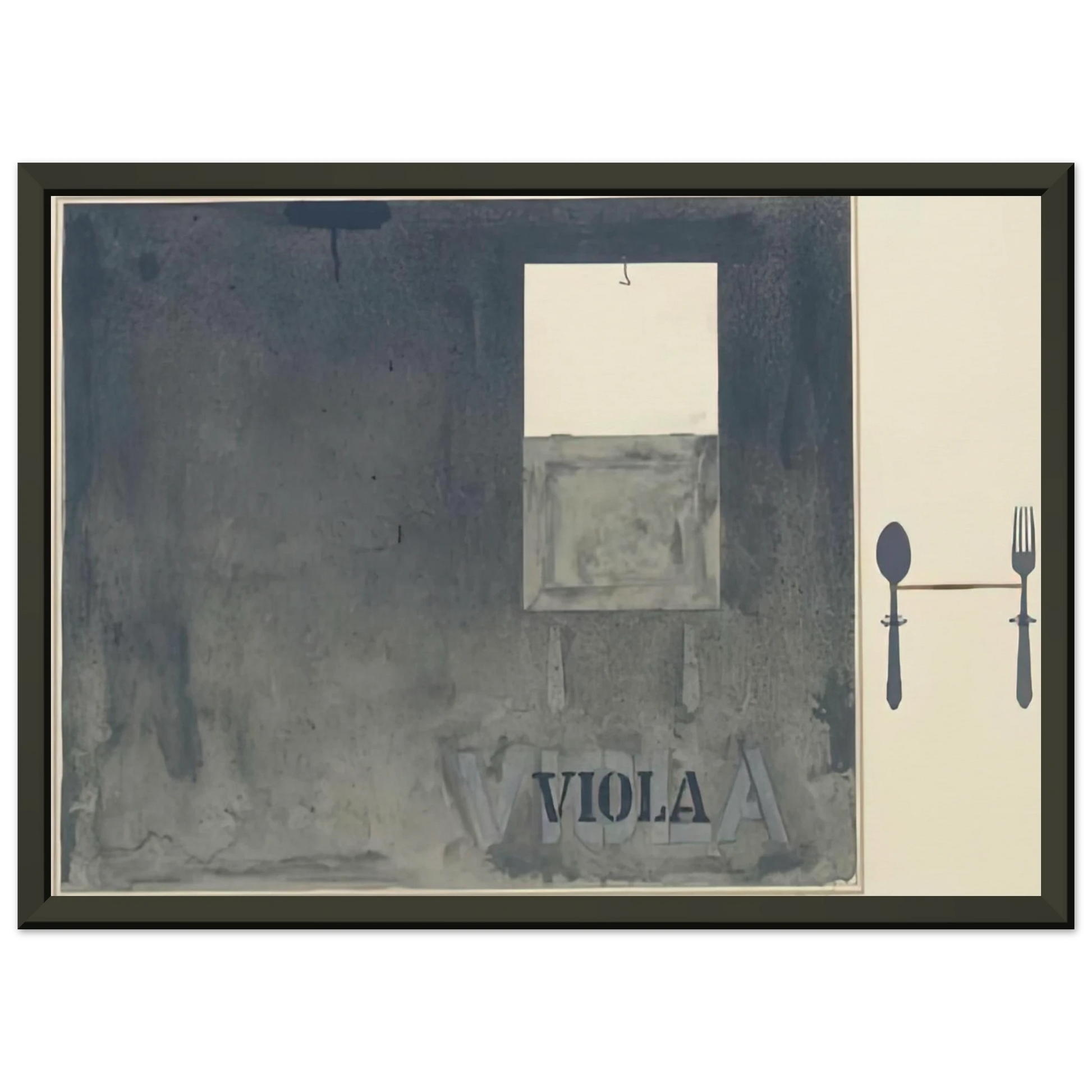 Jasper Johns  VIOLA ULAE 117 Framed Art Print  - Aluminum Frame - 40x50 cm / 16x20 inches