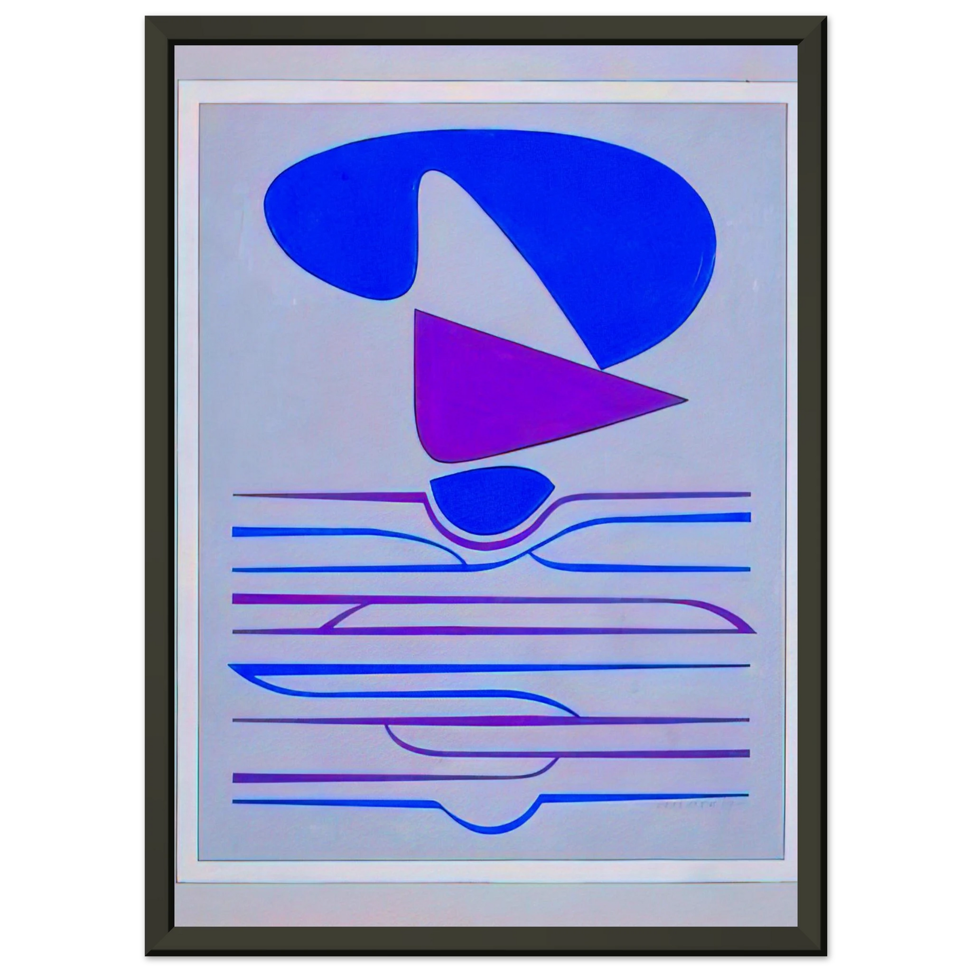 Victor Vasarely  Kateau  1953 Framed Art Print  - Aluminum Frame - 40x50 cm / 16x20 inches