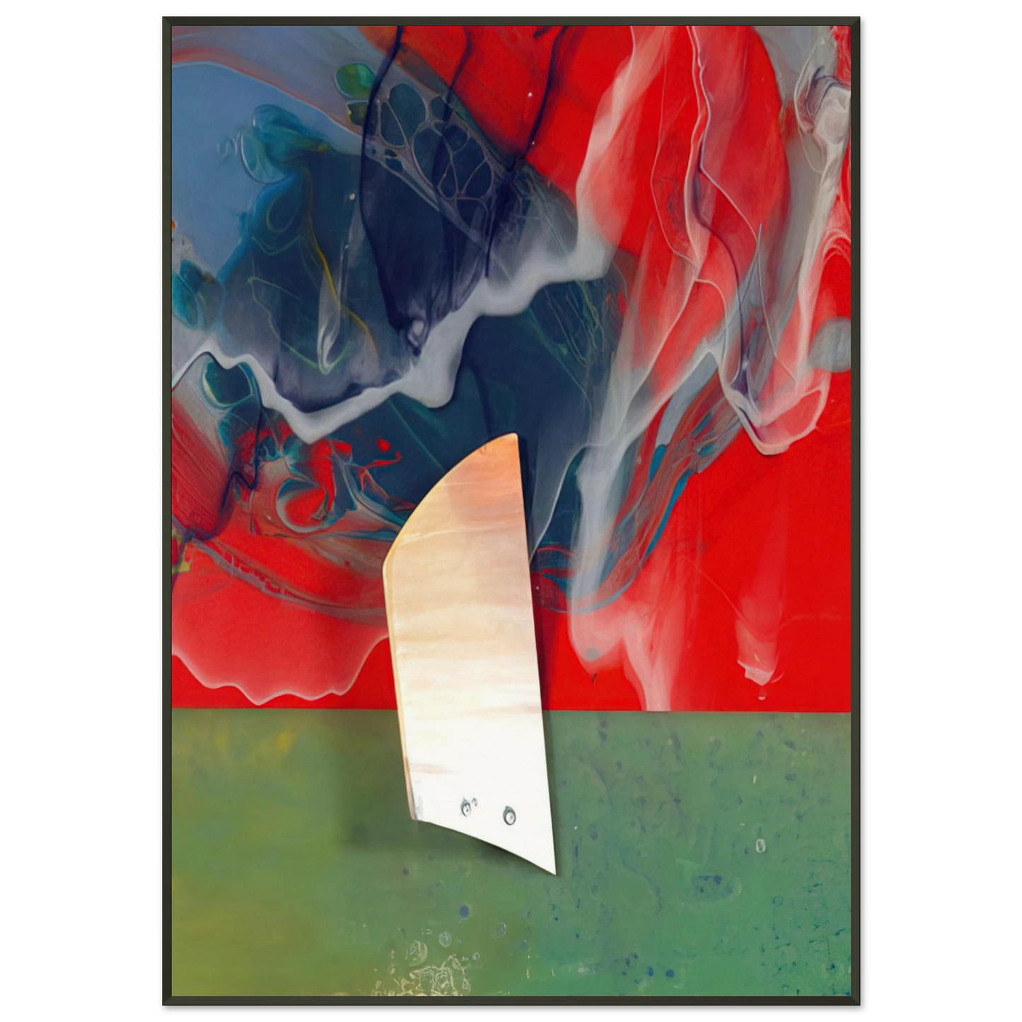 Sam Gilliam  Plow Framed Art Print  - Aluminum Frame - 21x29.7 cm / 8x12"