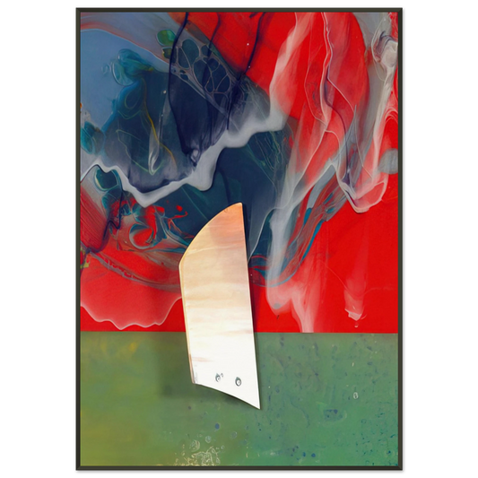 Sam Gilliam  Plow Framed Art Print  - Aluminum Frame - 21x29.7 cm / 8x12"