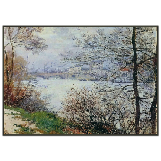 claude monet  The Banks of the Seine Ile de la GrandeJatte Framed Art Print  - Aluminum Frame - 21x29.7 cm / 8x12"