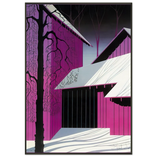 Eyvind Earle  Amethyst Framed Art Print  - Aluminum Frame - 21x29.7 cm / 8x12"