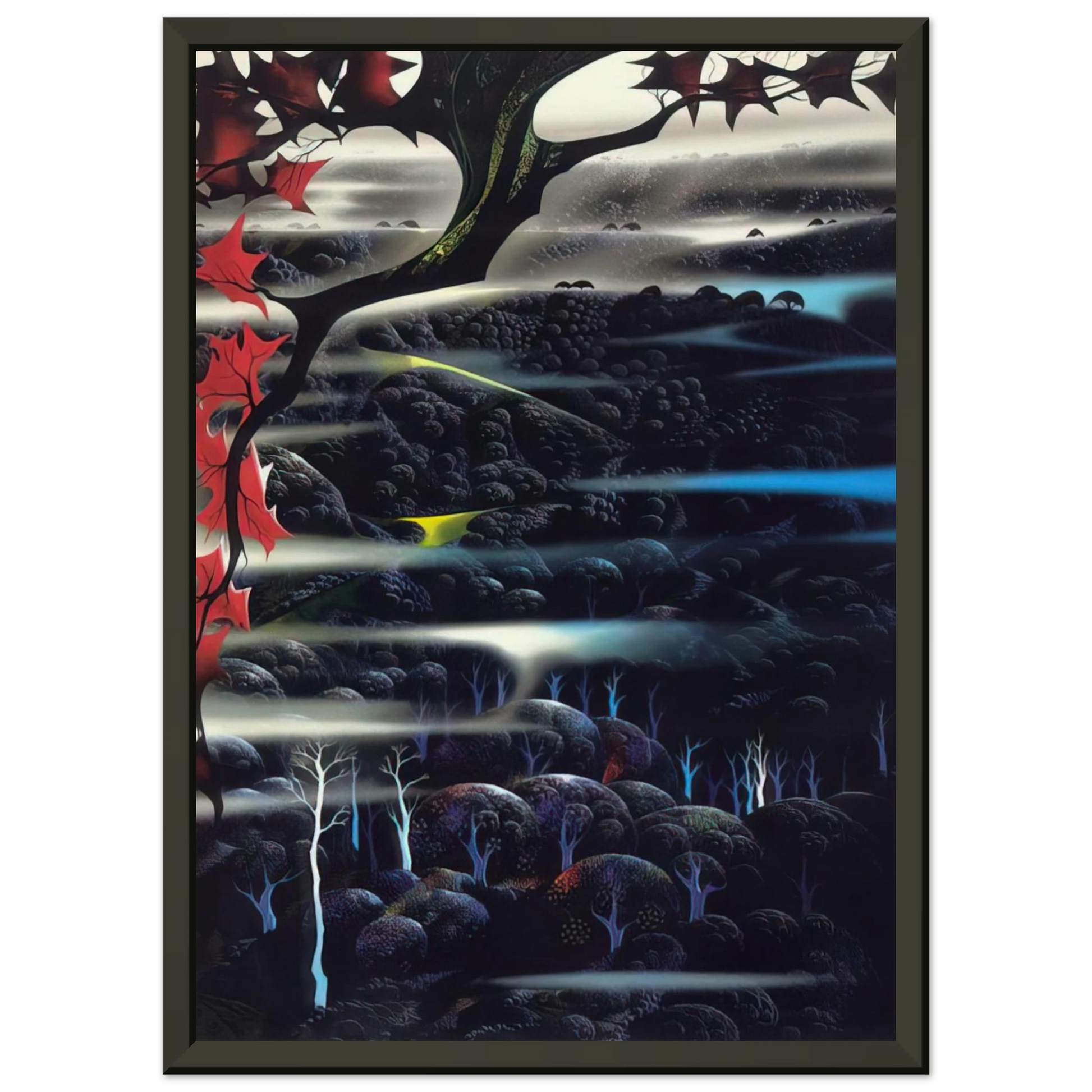 Eyvind Earle  Into the Forest Framed Art Print  - Aluminum Frame - 60x80 cm / 24x32 inches