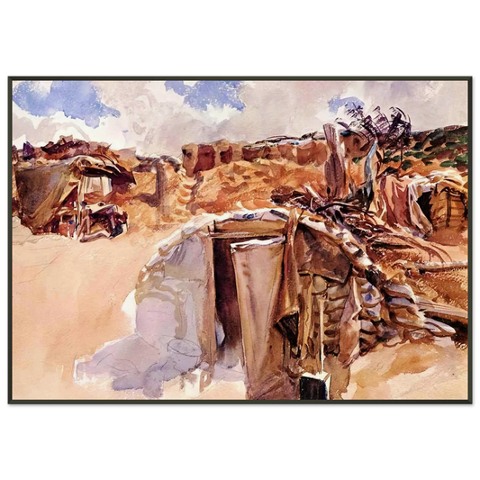 John Singer Sargent  Dugout Framed Art Print  - Aluminum Frame - 21x29.7 cm / 8x12"