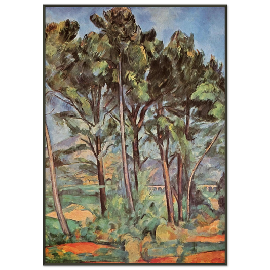 Paul Cezanne  Pine and Aqueduct Framed Art Print  - Aluminum Frame - 21x29.7 cm / 8x12"