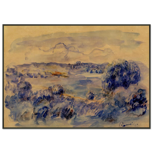 PierreAuguste Renoir  Guernsey Landscape Framed Art Print  - Aluminum Frame - 21x29.7 cm / 8x12"