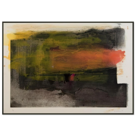 Helen Frankenthaler  Deep Sun  1983 Framed Art Print  - Aluminum Frame - 21x29.7 cm / 8x12"