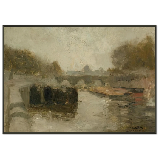 Henri Matisse  LE PONT 1895 Framed Art Print  - Aluminum Frame - 21x29.7 cm / 8x12"