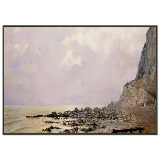 Theo van Rysselberghe  THE CLIFFS OF DOUVRES 1881 Framed Art Print  - Aluminum Frame - 21x29.7 cm / 8x12"