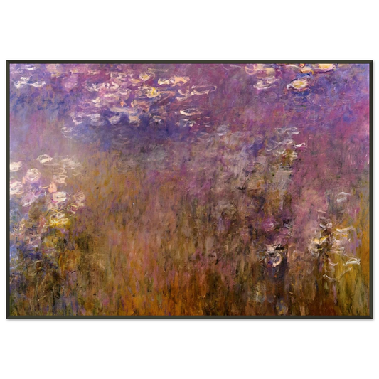 claude monet  Agapanthus center panel Framed Art Print  - Aluminum Frame - 21x29.7 cm / 8x12"